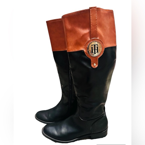 🆕Tommy Hilfiger Wide Calf Riding Boots leather boots - Picture 5 of 15